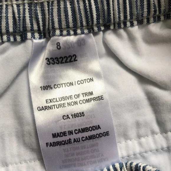 Originals Nicole Miller Boxer shorts,  blue and white striped with drawstring - Picture 6 of 9